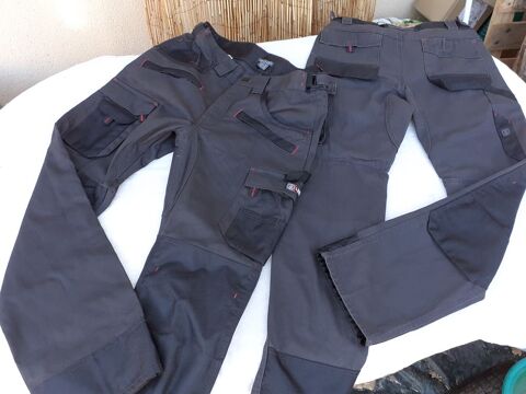 Lot de 2 pantalons de travail bicolore gris/noir  38 Villefranche-de-Rouergue (12)