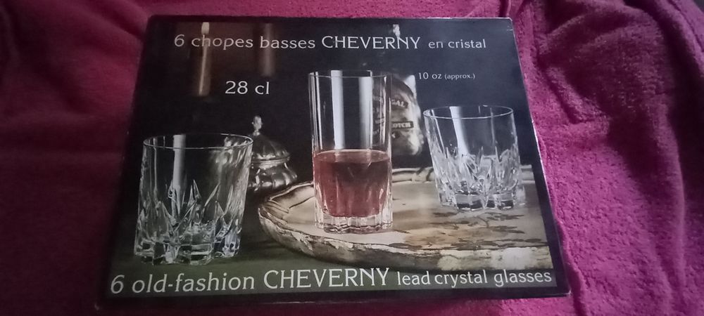 6 verres whisky cristal d'arques CHEVERNY Décoration