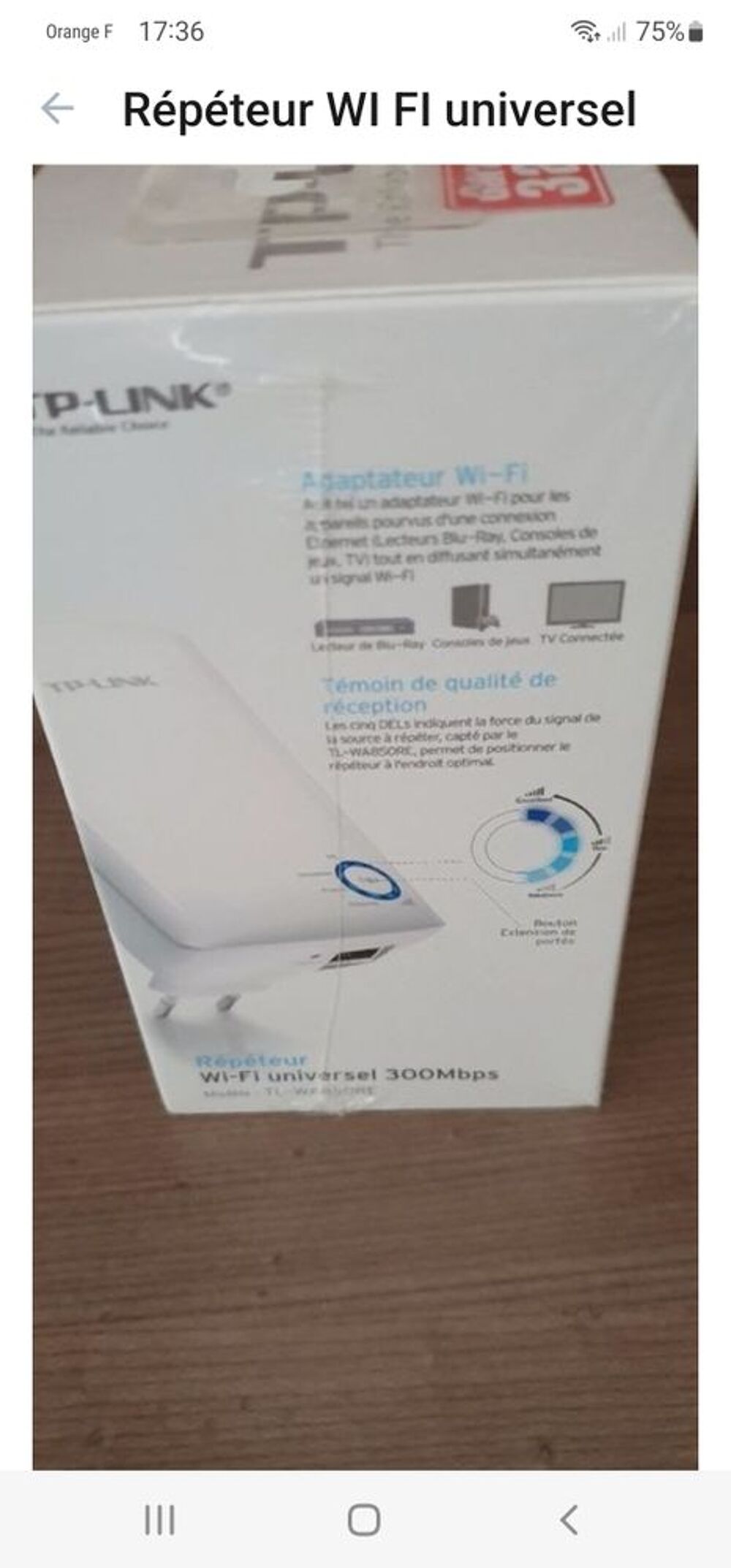 r&eacute;peteur Wifi Téléphones et tablettes