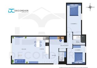  Appartement  vendre 3 pices 65 m