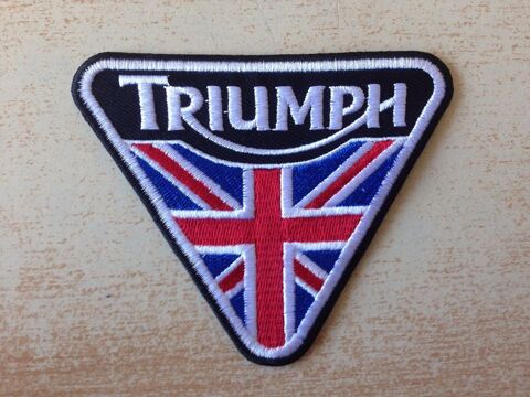  �cusson brod� patch triumph motorcycle 10x8 cm 5 Carnon Plage (34)