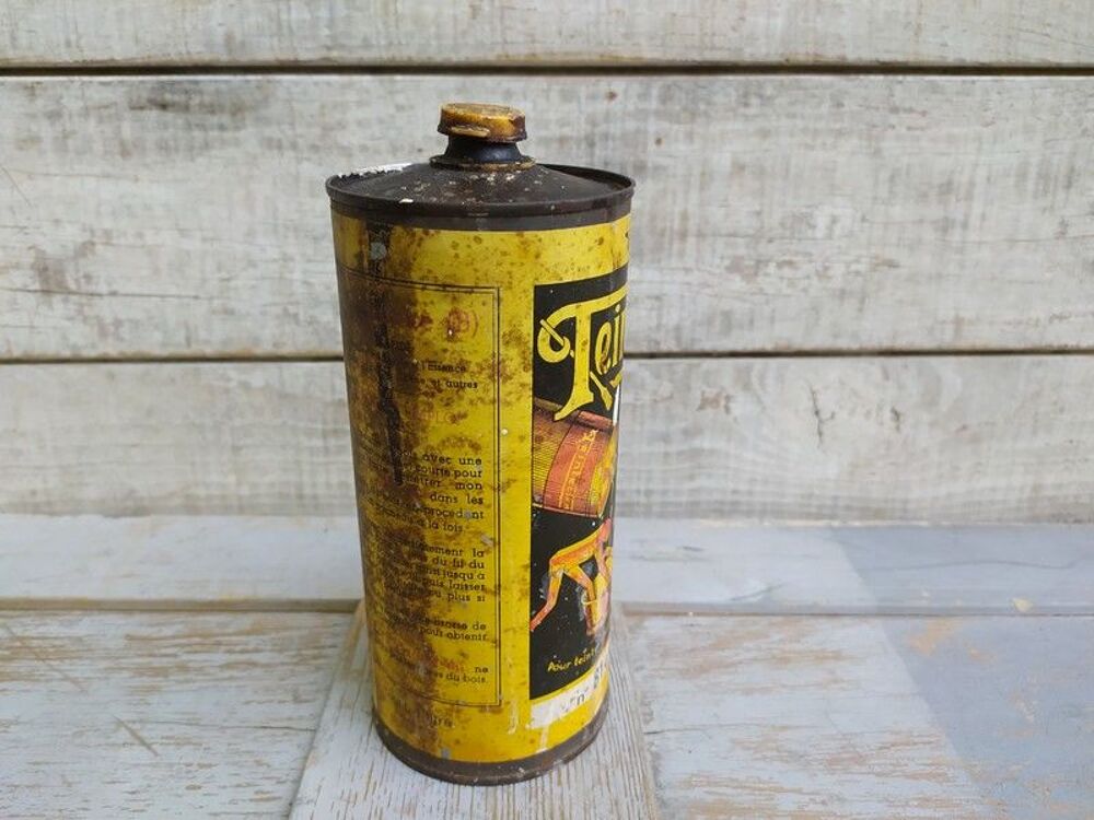 Ancien Bidon Publicitaire Teint&eacute;cire B Cire Meuble 