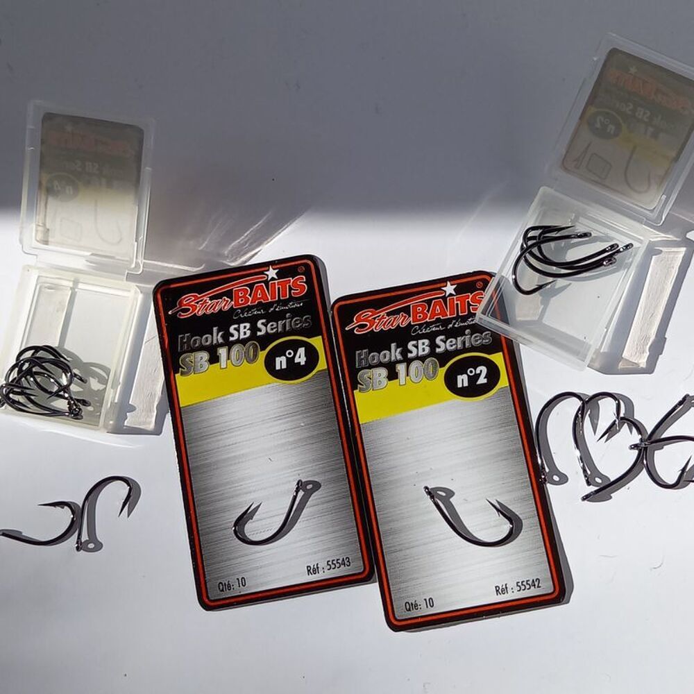 Lot de 20 HAMECONS hook SB100- taille 2 et 4 star baits pech Sports
