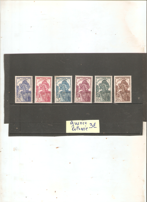 LOT DE TIMBRES COLONIE LA GUINEE
PRIX 3 3 Neuilly-sur-Marne (93)
