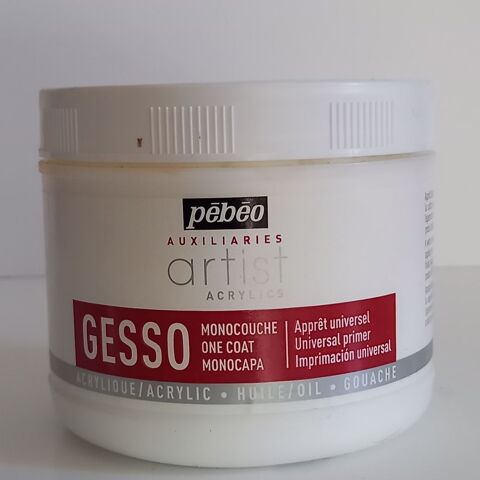 Gesso universel blanc studio acrylic  Pebeo, 500 ml          13 Saumur (49)