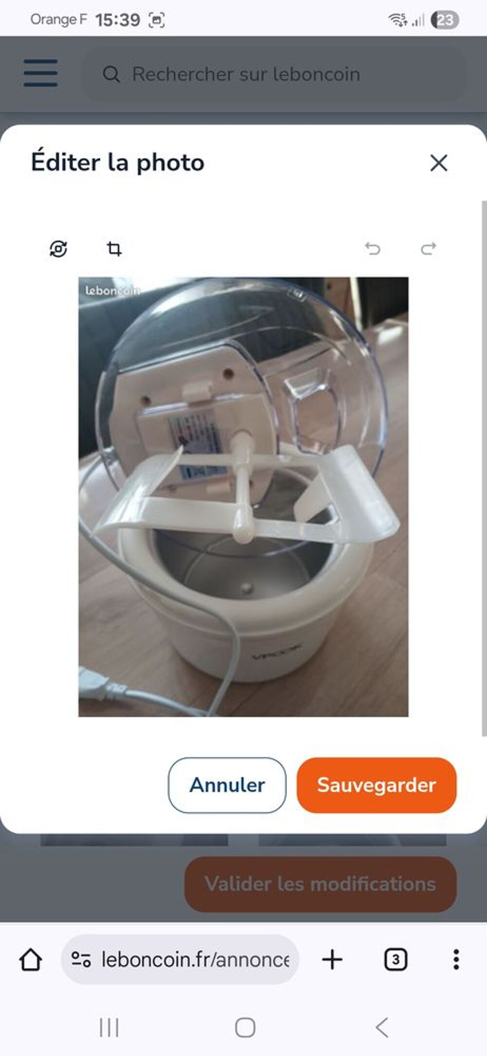 Sorbeti&egrave;re Electroménager