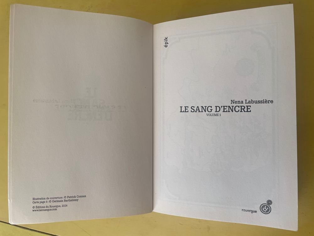 Le Sang D'encre - Tome 1 - Nena Labussi&egrave;re _ Livres et BD