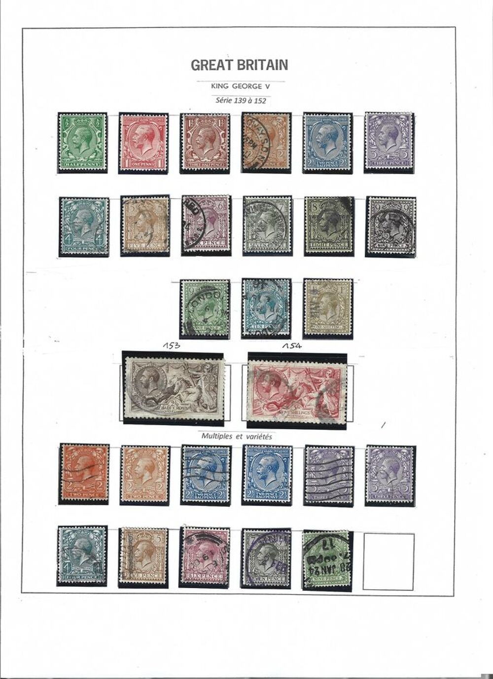 timbres Grande Bretagne 