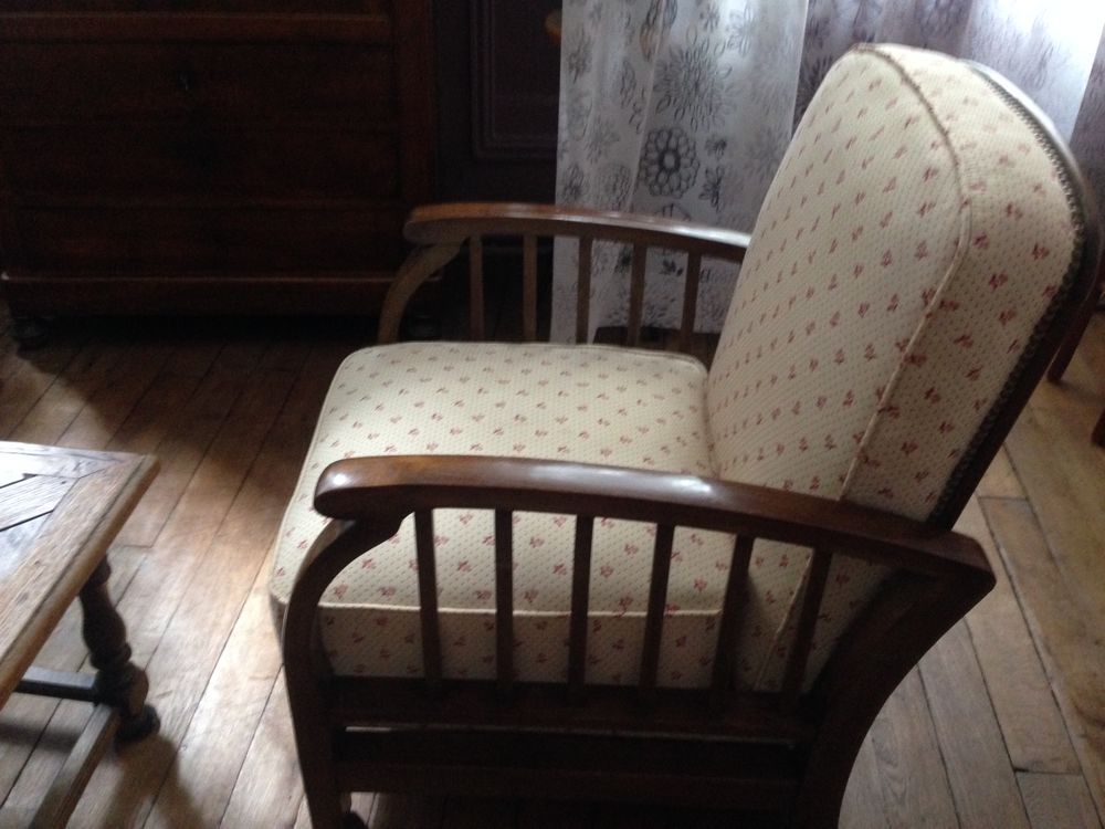 2 Fauteuils anciens ann&eacute;e 1920-1930 acajou blond massif Meubles
