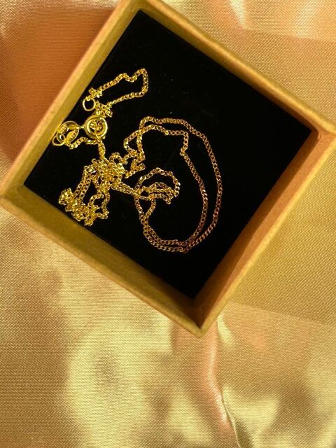 Pendentif classique en argent vritable 925 avec dorure 18 carats - Bijou fin pour femme 29 Lyon 2 (69)