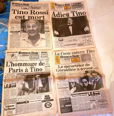 4 France-Soir  Mort de Tino Rossi  50 Saint-Mand (94)