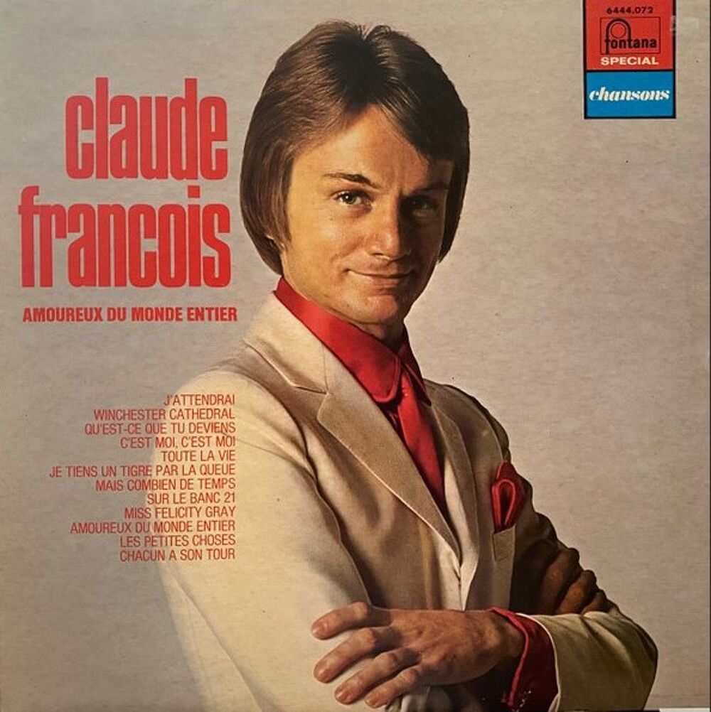 LP Claude FRANCOIS : Amoureux du monde entier - Fontana CD et vinyles