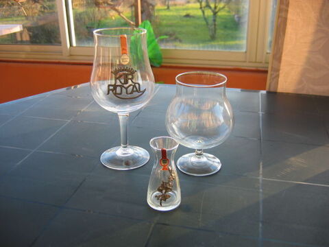 Verre Kir Royal + grand digestif + petit vase dco tain 20 Le Vernois (39)