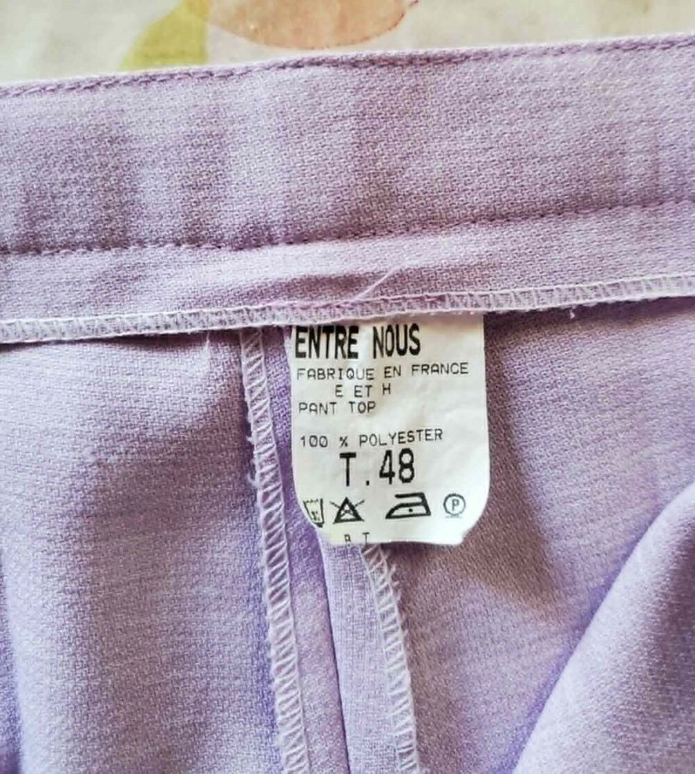 PANTALON FEMME ENTRE NOUS TAILLE 48 LILAS Vêtements