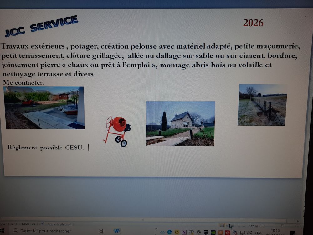   Pour vos travaux extérieurs 