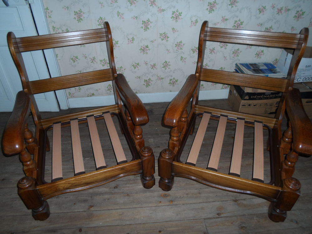 2 FAUTEUILS RUSTIQUE EN CHENE MASSIF Meubles