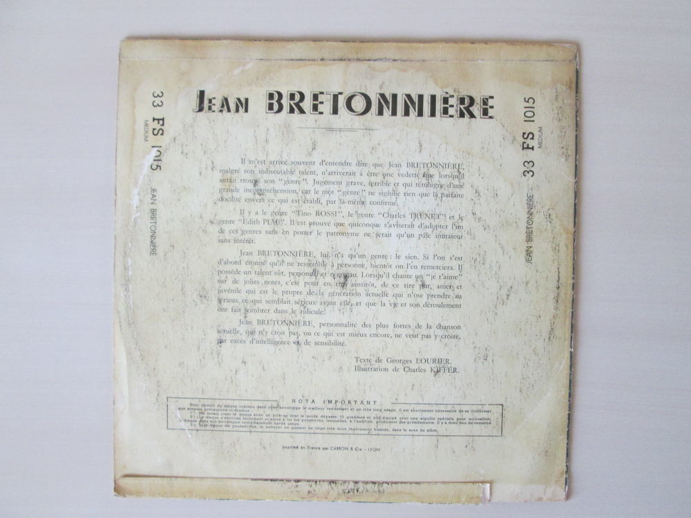 Jean Bretonni&egrave;re CD et vinyles