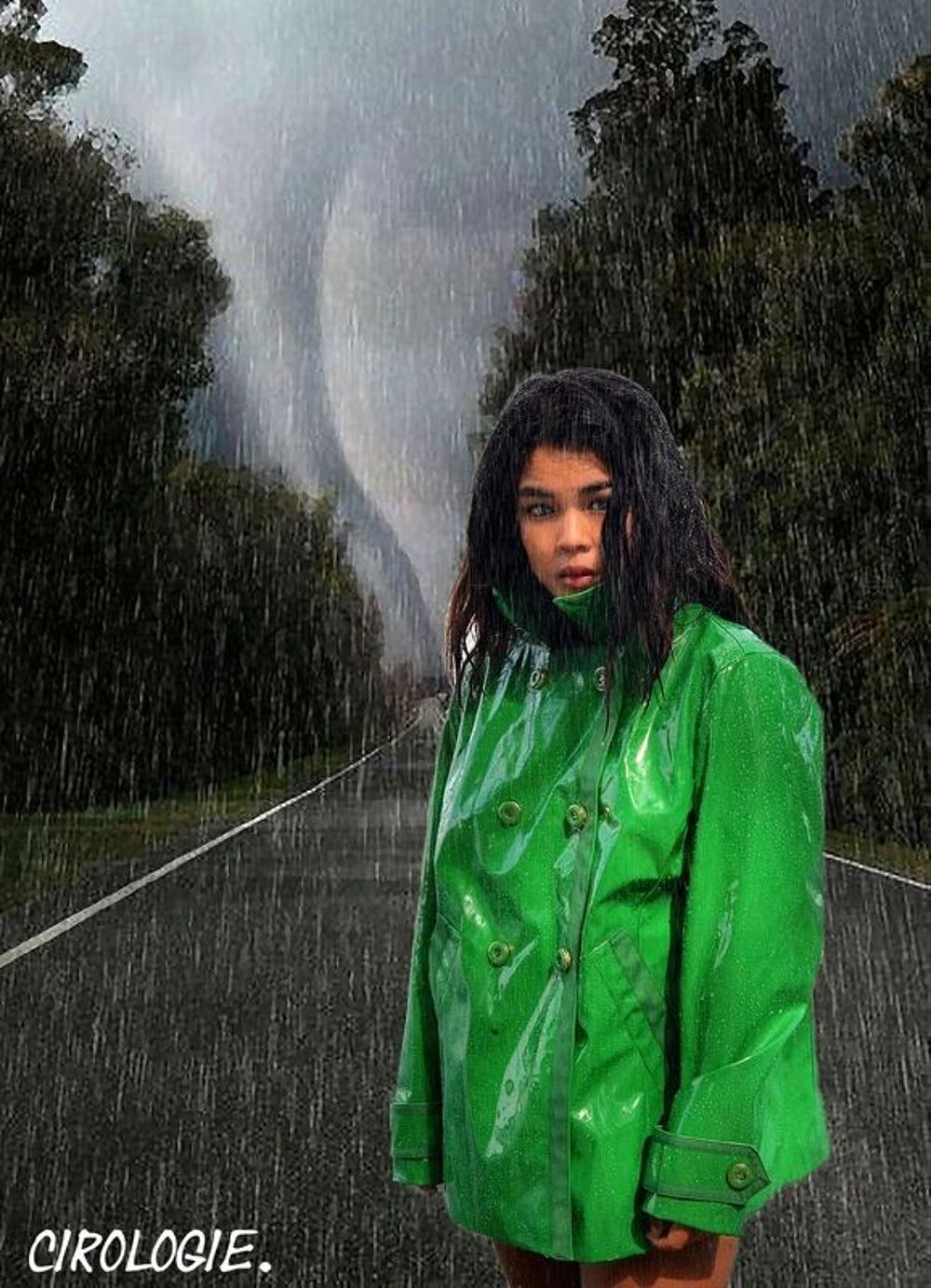 Manteau de pluie vintage &middot;Rare Imperm&eacute;able cir&eacute; Vêtements