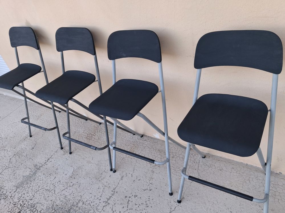 4 Chaises de bar pliantes Meubles