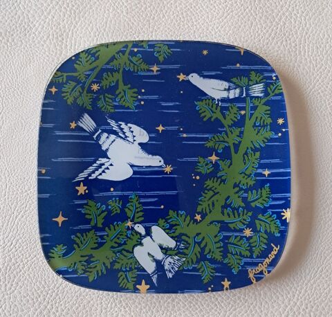 assiette � dessert en verre sign� Fragonard 5 Carnon Plage (34)