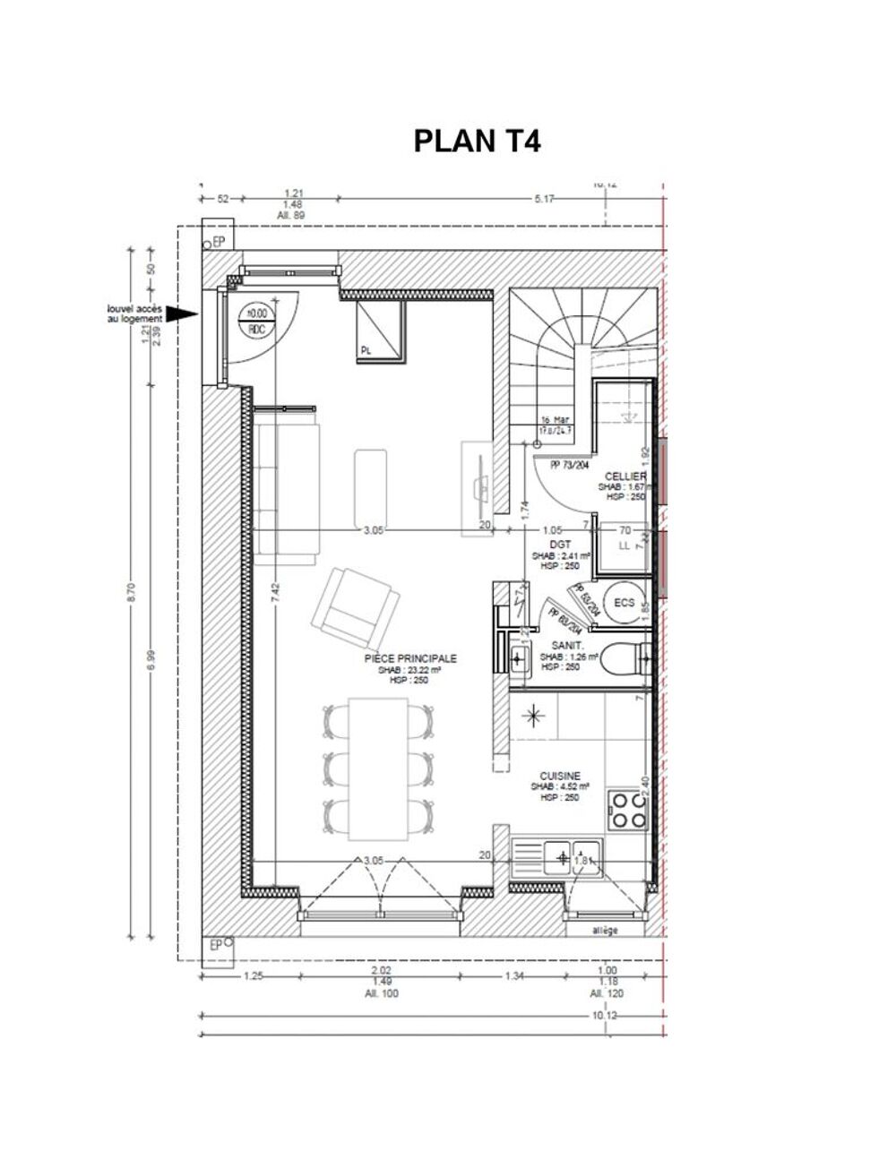 Location Duplex/Triplex T4 ENTIEREMENT RENOVÉ  TRIPLEX AVEC JARDINET ET PARKING Locmiquélic