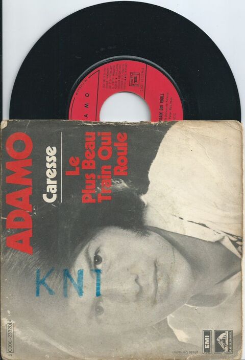 Disque  Vinyle 45 T    ,  Adamo Caresse 4 Tours (37)