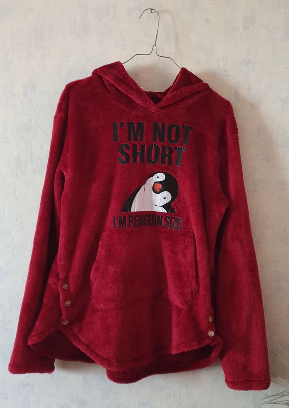 Sweat polaire rouge tout doux - L Vêtements