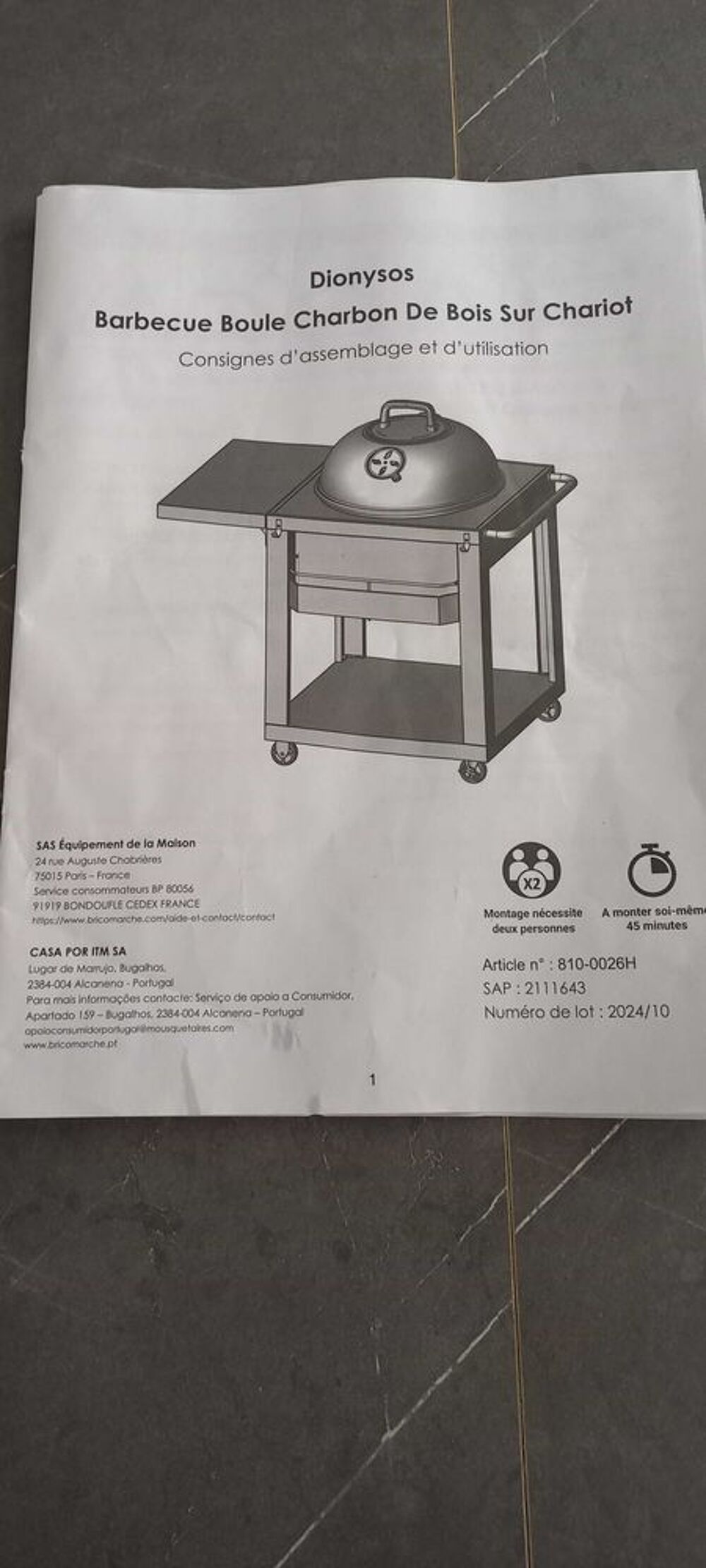 BARBECUE BOULE CHARBON DE BOIS Electroménager