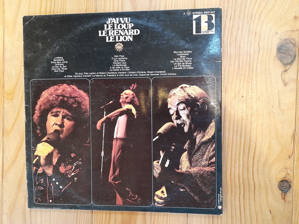 J'ai vu le loup, le renard, le lion Double LP CD et vinyles