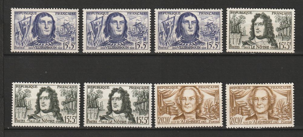 Timbres Neufs ANNEE 1959 simple,double,triple 