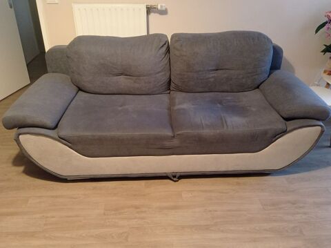canap convertible 3 places couleur bleu/gris 350 Antony (92)