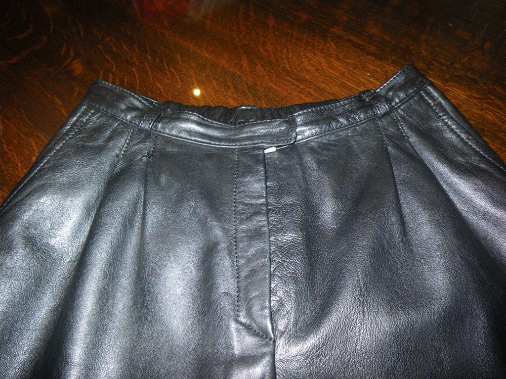 Blouson et Pantalon Cuir Noir Agneau tr&egrave;s fin V�tements