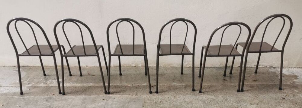 lot de 6 chaises anciennes type "bistrot" Meubles