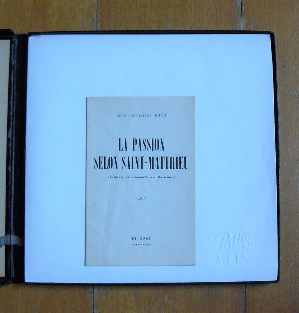 La passion selon St. Matthieu - J.S. BACH - 1954 CD et vinyles