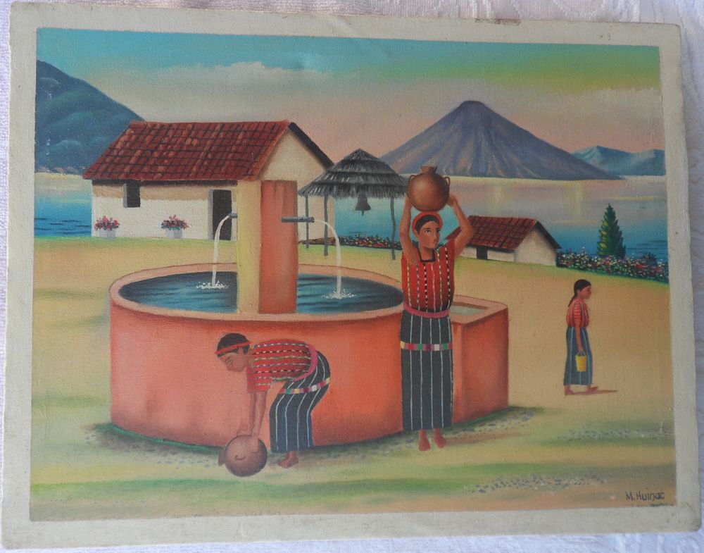 Tableau copie sur toile San Antonio Palord Solola M. Huinac Décoration