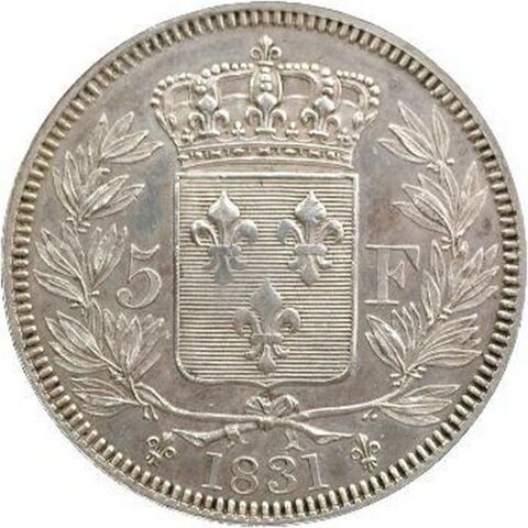 Pice de 5 francs 1831 Henri V COPIE EN ALLIAGE  19 Corme-Royal (17)