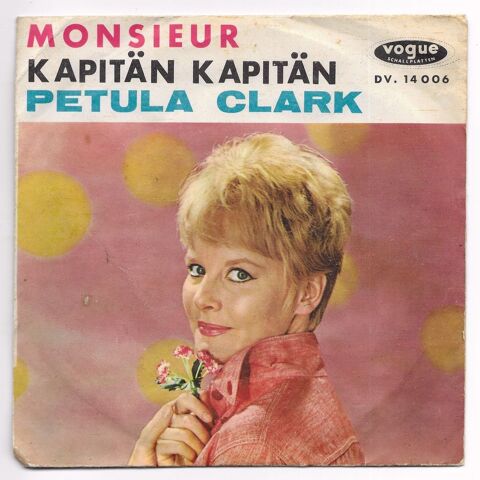 PETULA CLARK -45t SP- KAPITN KAPITN / MONSIEUR -VOGUE 1962 3 Tourcoing (59)