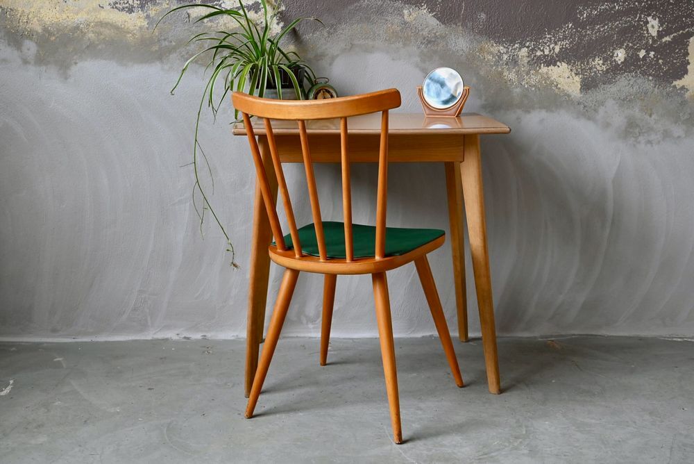 Petite table vintage aux pieds compas vintage ou Bureau Meubles