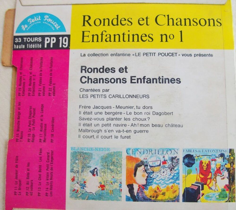 Vinyl RONDES et CHANSONS ENFANTINES CD et vinyles