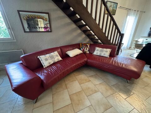 CANAPE ANGLE DU DESIGNER ITALIEN NATUZZI AVEC SON POUF 900 Marseille 10 (13)