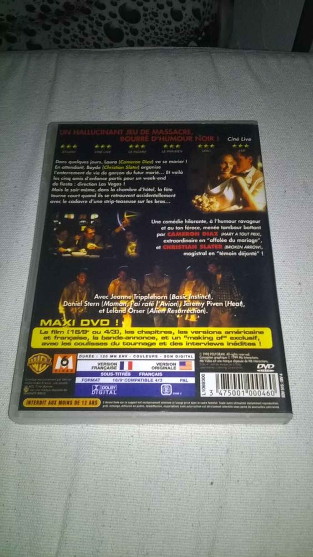 DVD Very Bad Things
Cameron Diaz
1998
Excellent etat
En DVD et blu-ray