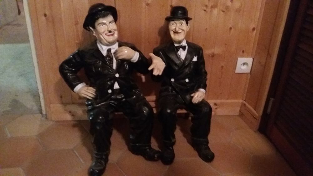 Laurel et Hardy en r&eacute;sine 