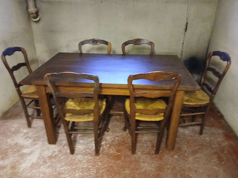 Table fabrication artisanale + 6 chaises Meubles
