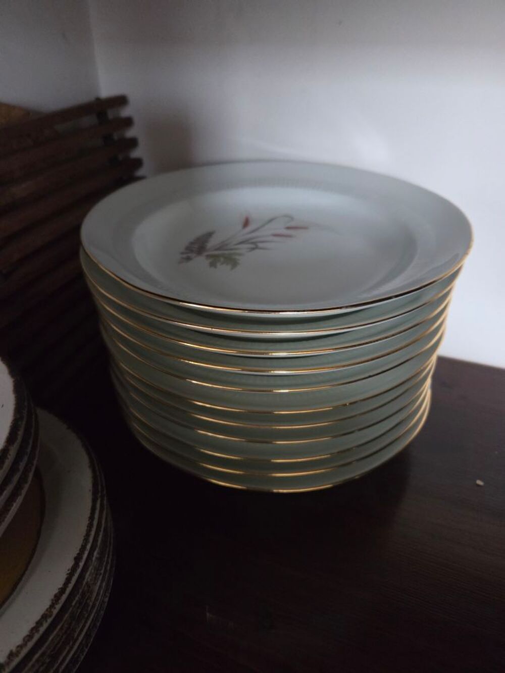 lot d'assiettes vintage porcelaine de France Cuisine