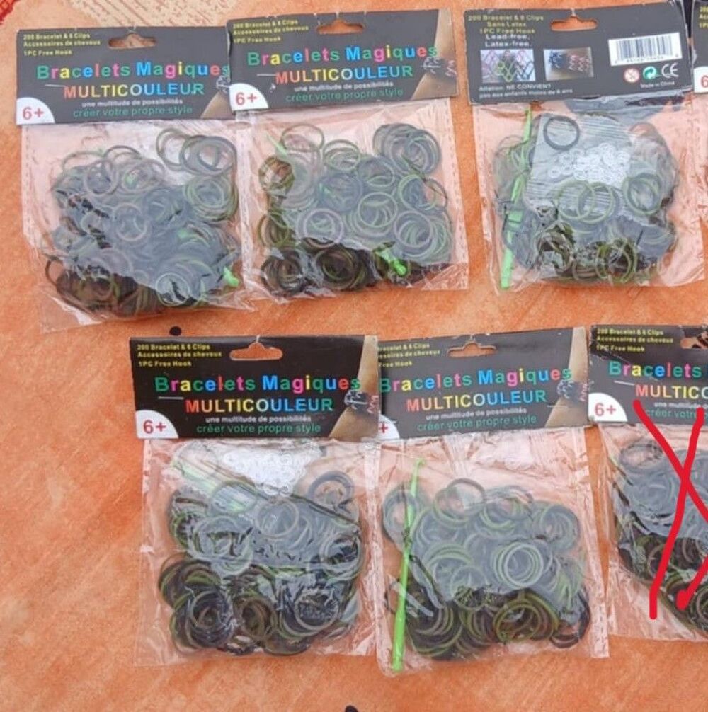 Lot n&deg;2 pour Fabriquer Bracelets Elastiques avec Clips, Etc. Jeux / jouets