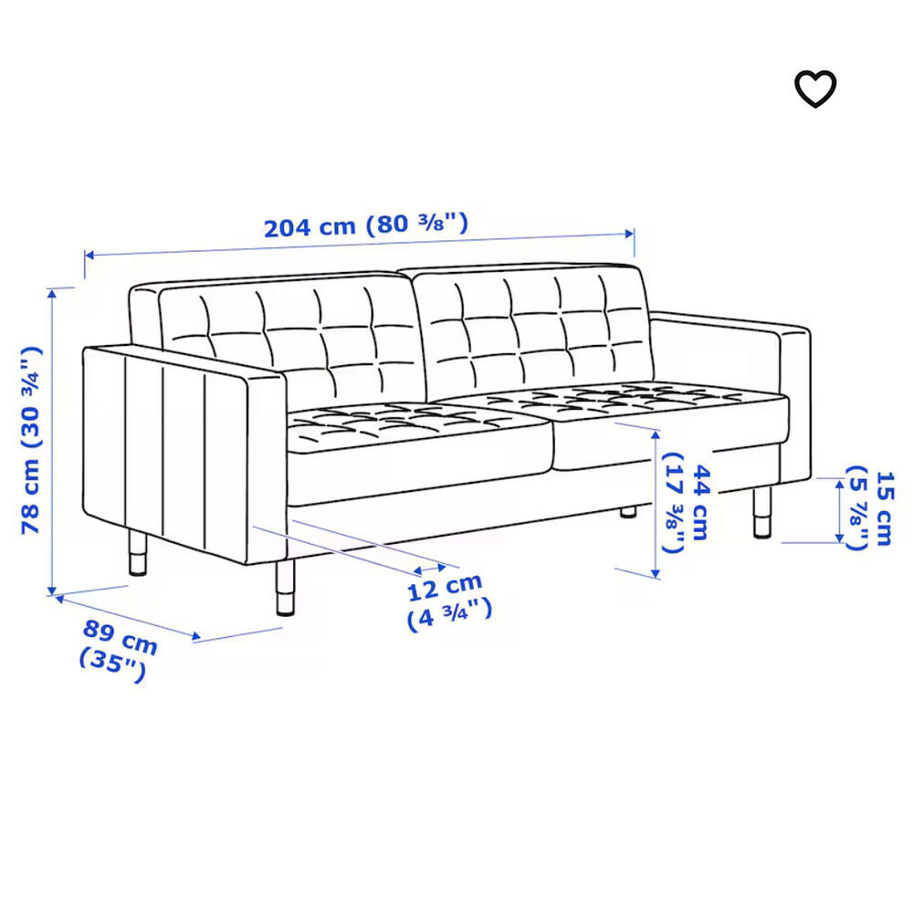 Canap&eacute; IKEA LANDSKRONA 3 places Meubles