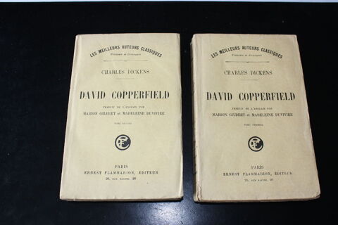 DAVID COPPERFIELD Tome I+II -CHARLES DICKENS-LivreAncien1924 25 Dammartin-en-Goële (77)