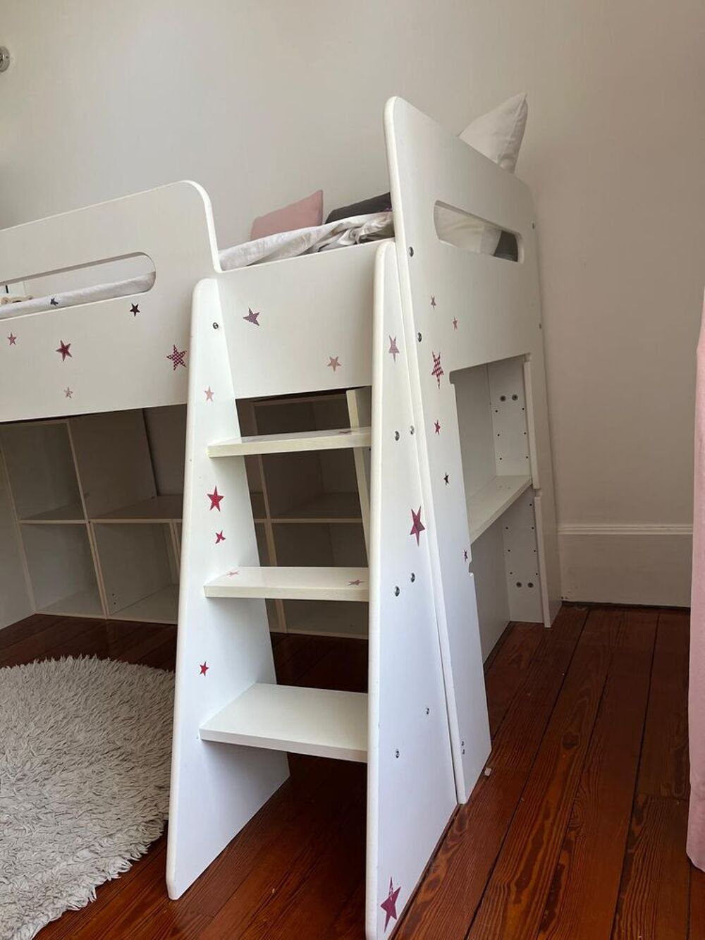Lit mi hauteur enfant avec biblioth&egrave;ques Mobilier enfants