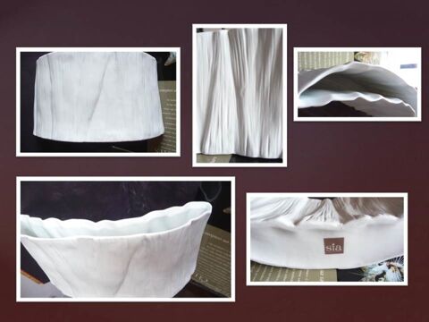 Vase cramique blanc  SIA  20 Nice (06)