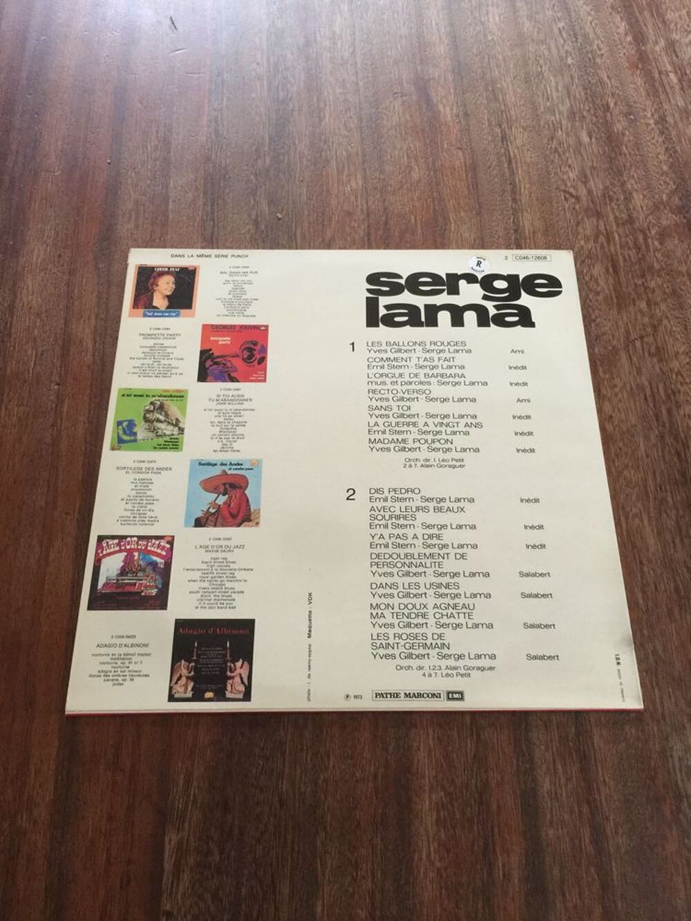 Vinyle 33 tours Serge Lama &quot; Les ballons rouges CD et vinyles